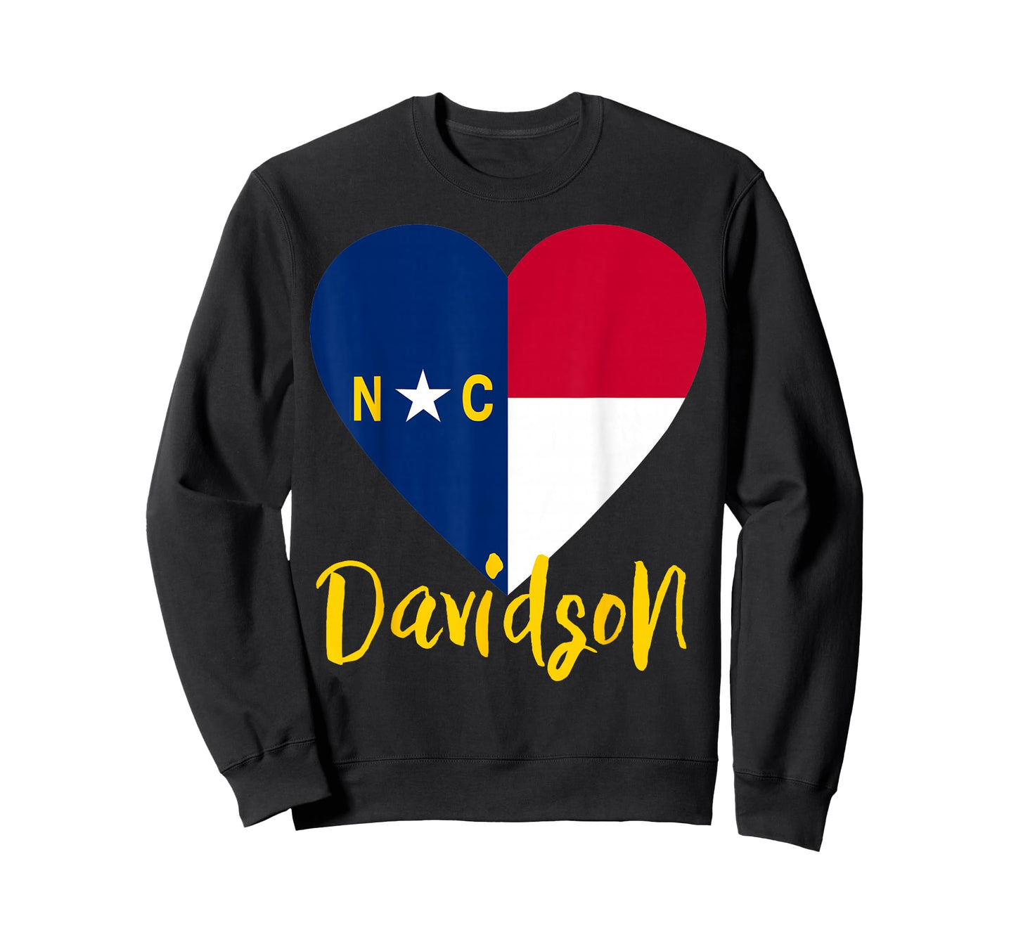 I Love Davidson North Carolina City NC Flag Heart T-Shirt