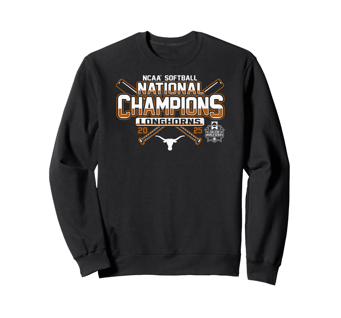 Texas Longhorns Softball National Champs 2025 WCWS Black T-Shirt