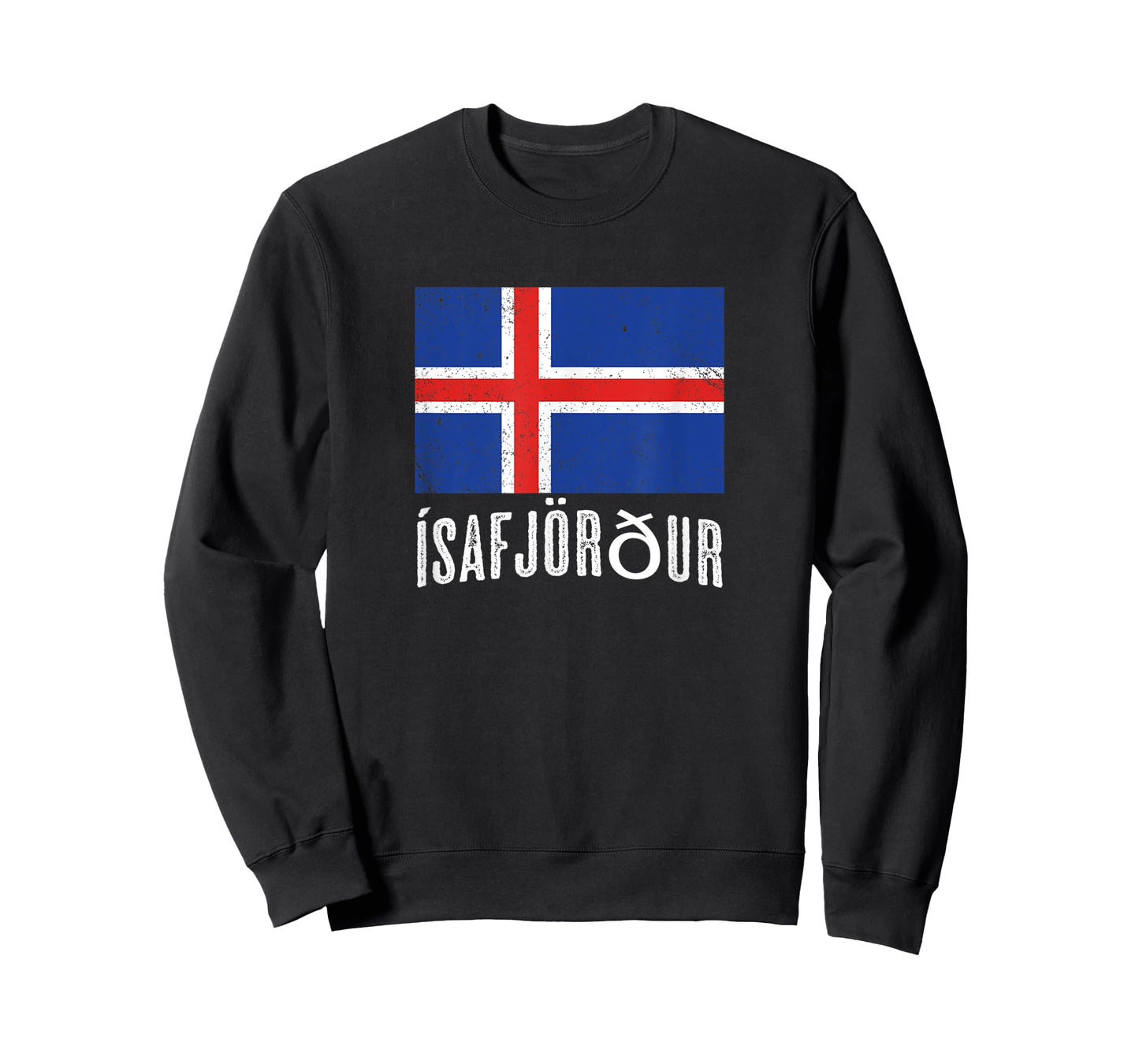 City of Ísafjörður ICELAND | Icelandic Flag Novelty Merch - T-Shirt