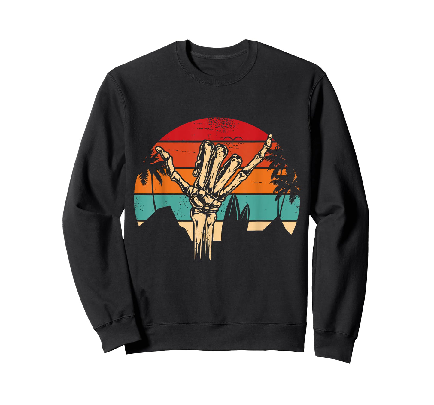 Shaka Sign Vintage Skeleton Hand - Surfing & Surf T-Shirt