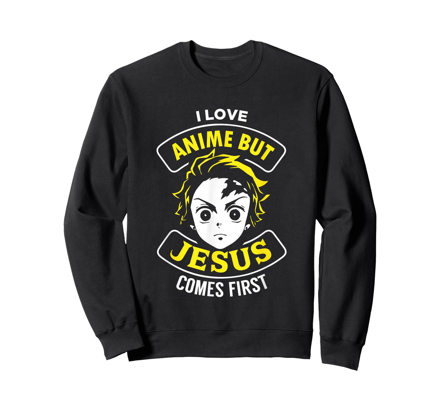 I Love Anime But Jesus Comes First - Christian Japan Yellow T-Shirt
