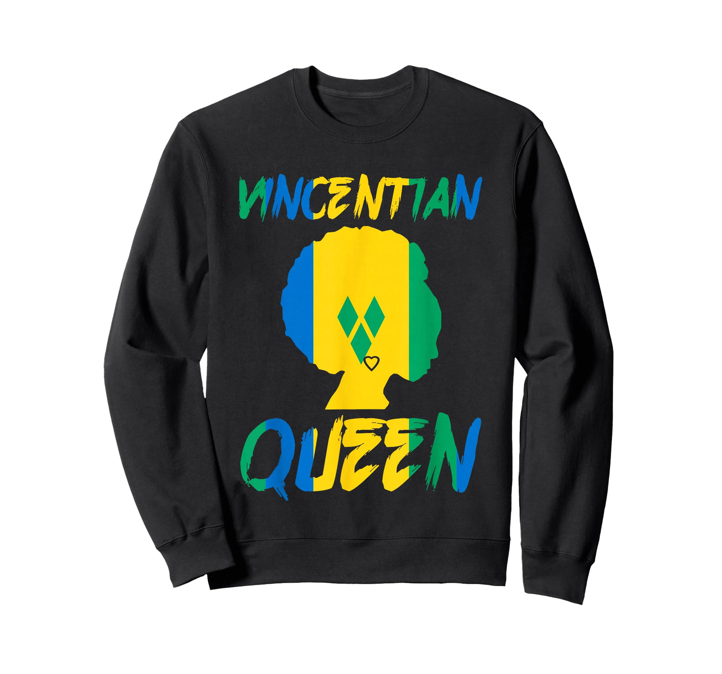 Vincentian Queen St Vincent Grenadines Flag Afro Pride Home T-Shirt