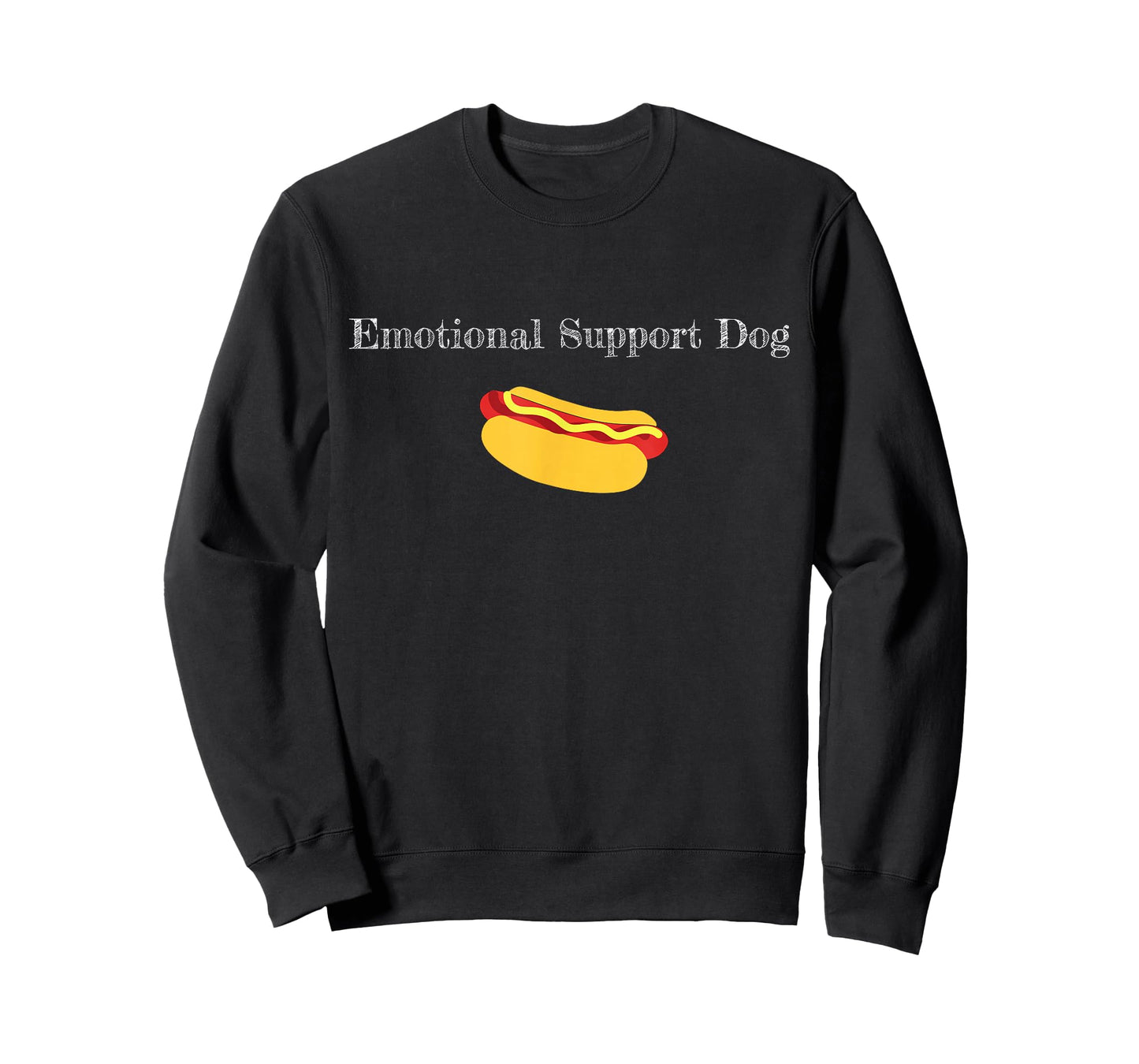 Emotional Support Dog Funny Hot Dog Play On Words T-Shirt