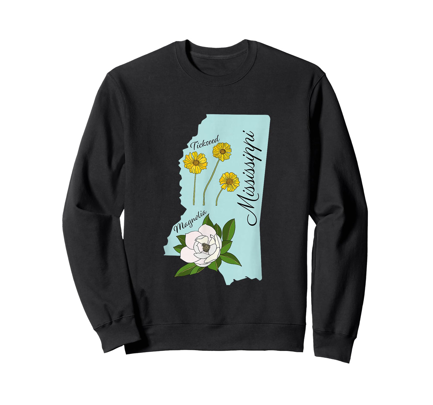 State of Mississippi Flower Magnolia & Wildflower Tickseed T-Shirt
