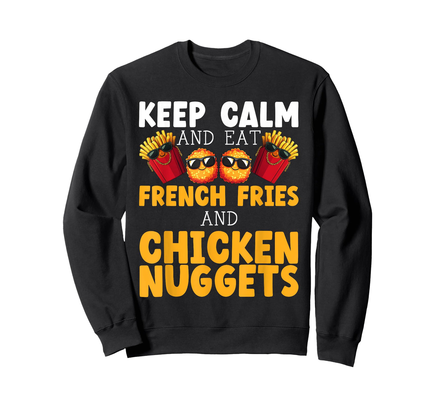 French Fries and Chicken Nuggets | Funny Chicken Nugget T-Shirt