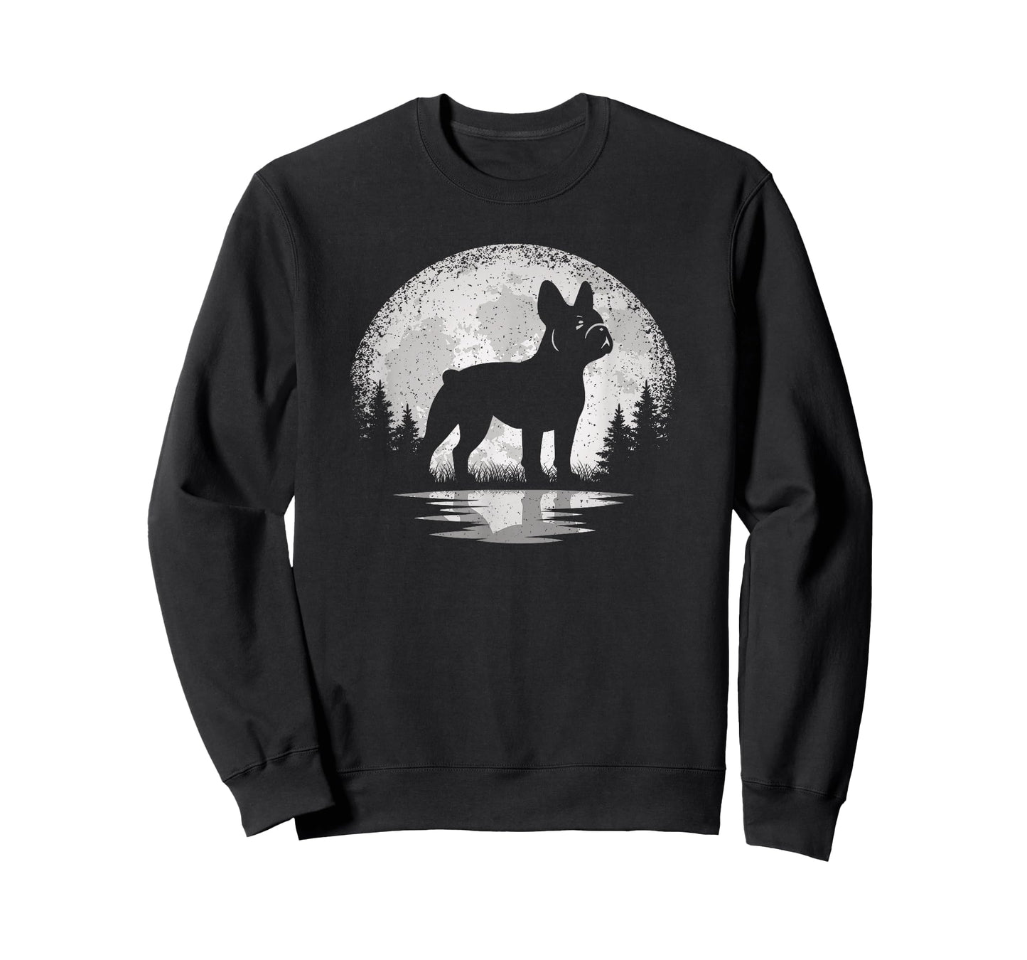 Frenchie Moon Vintage French Bulldog Men Women T-Shirt