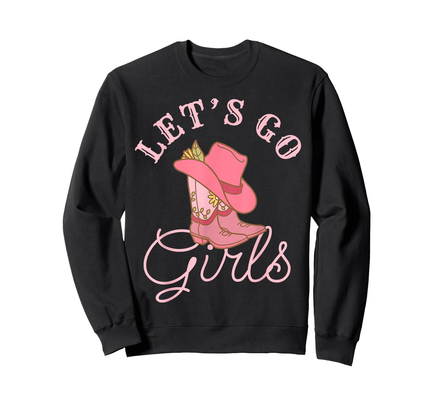 Lets Go Girls Fun Cute Country Western Cowgirl Bachelorette T-Shirt