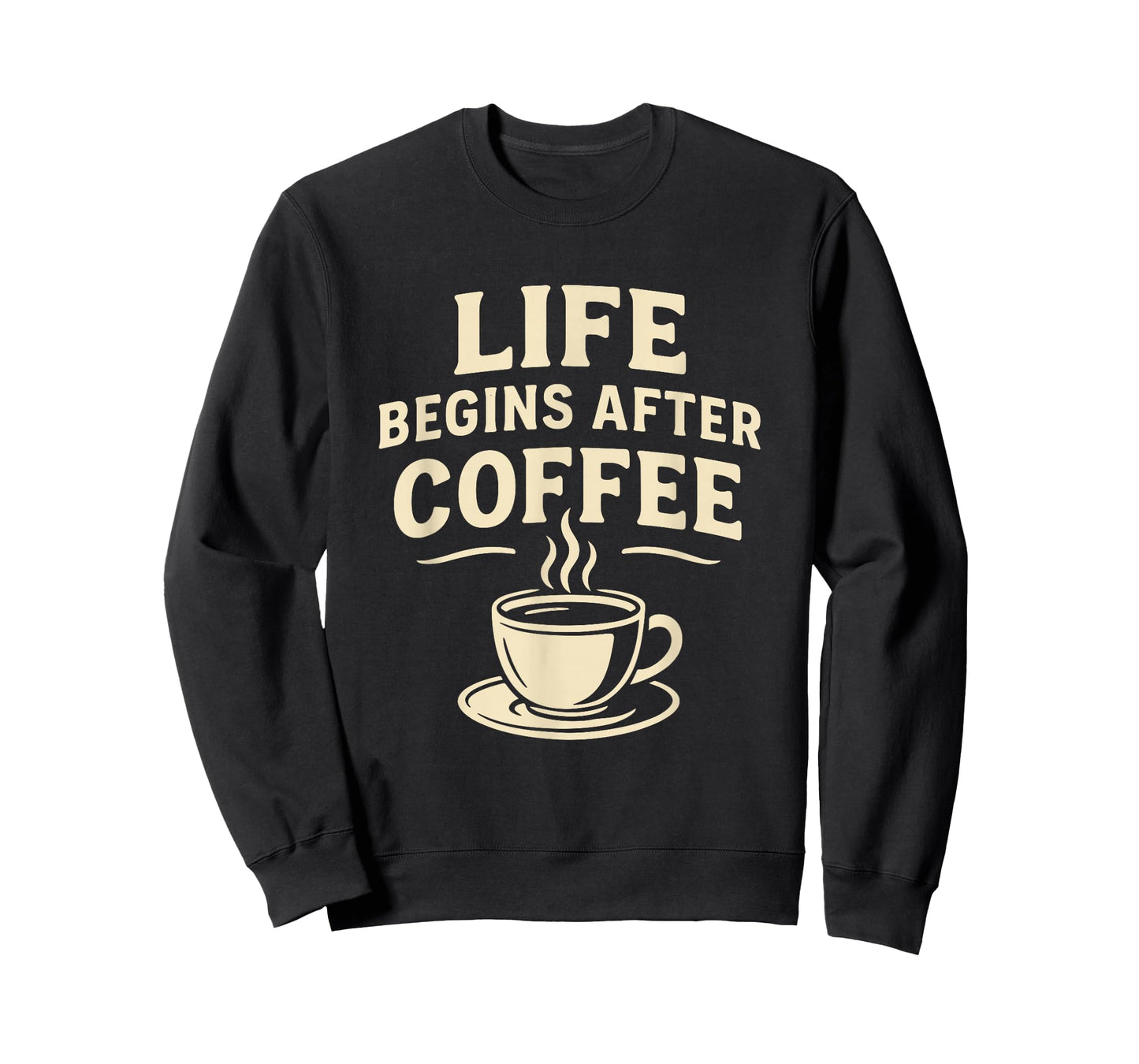 Life Begins After Coffee Funny Caffeine Lover Espresso Quote T-Shirt