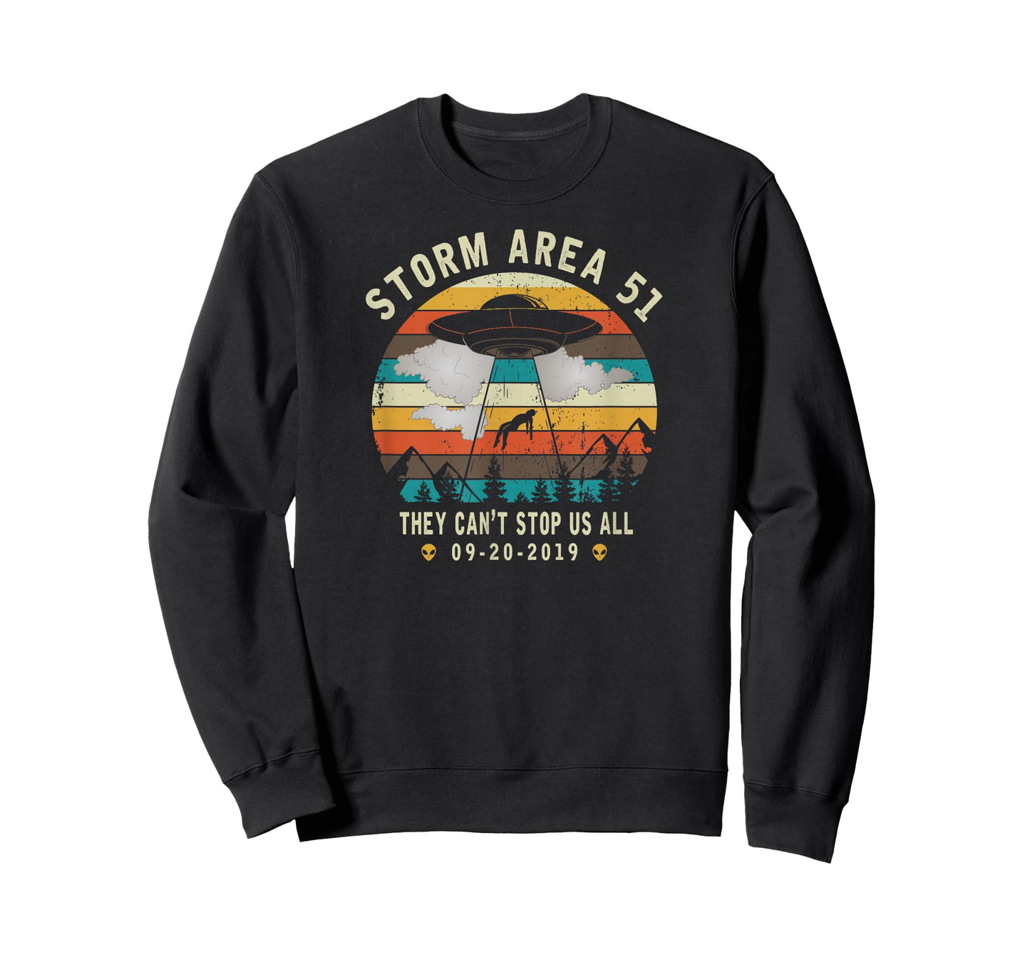 Storm Area 51-They Can't Stop Us All-Vintage Alien Abduction T-Shirt