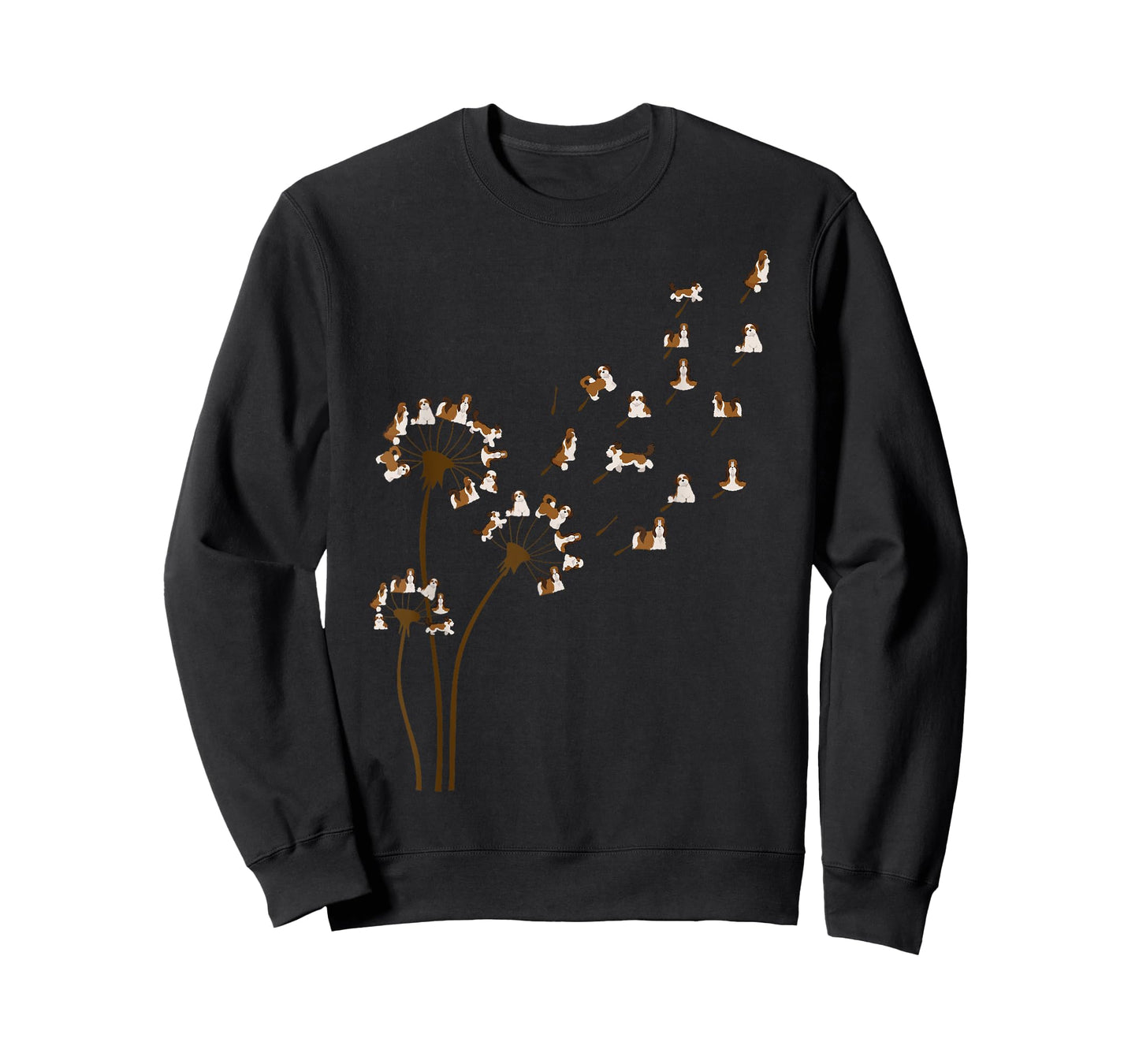 Cute Shih Tzu Flower Fly Dandelion Funny Dog Lover Dog Dad T-Shirt