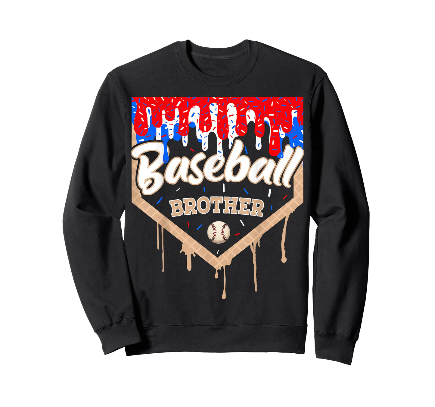Baseball Drip Brother Ice Cream Home Plate Baseball Sports T-Shirt