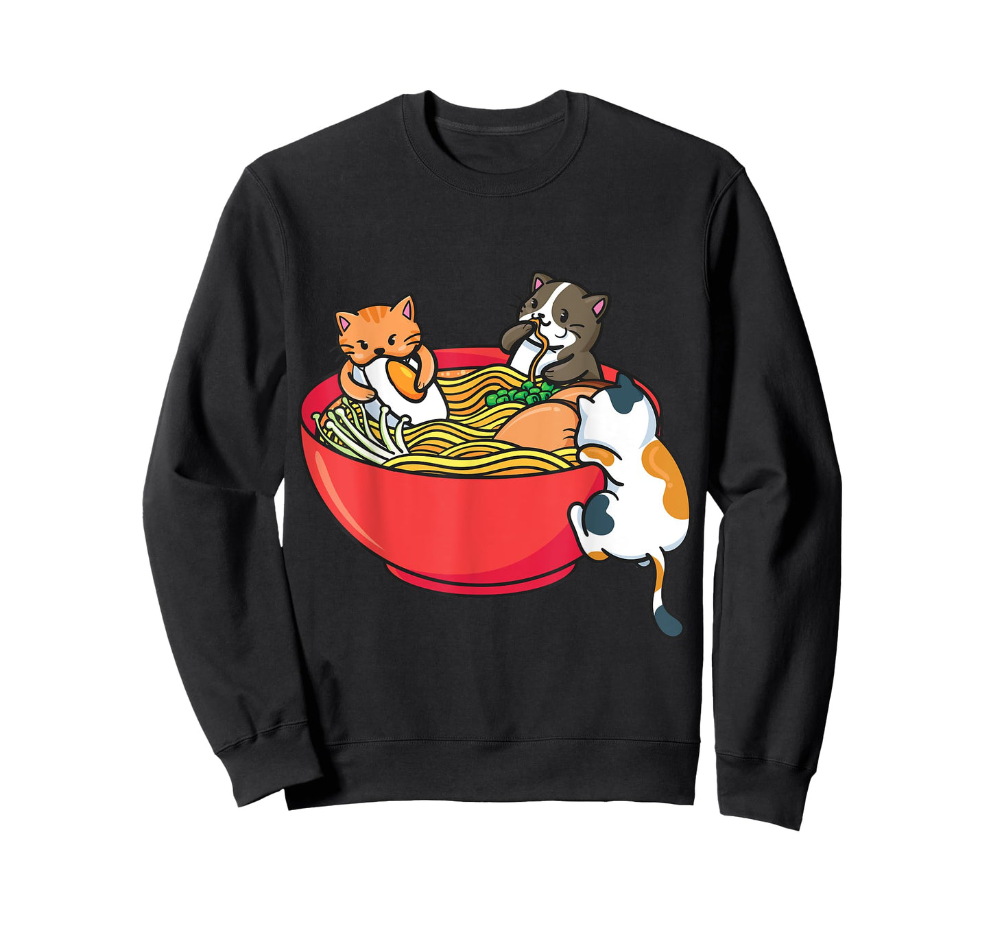 Japanese ramen noodles anime funny Japan cat T-Shirt