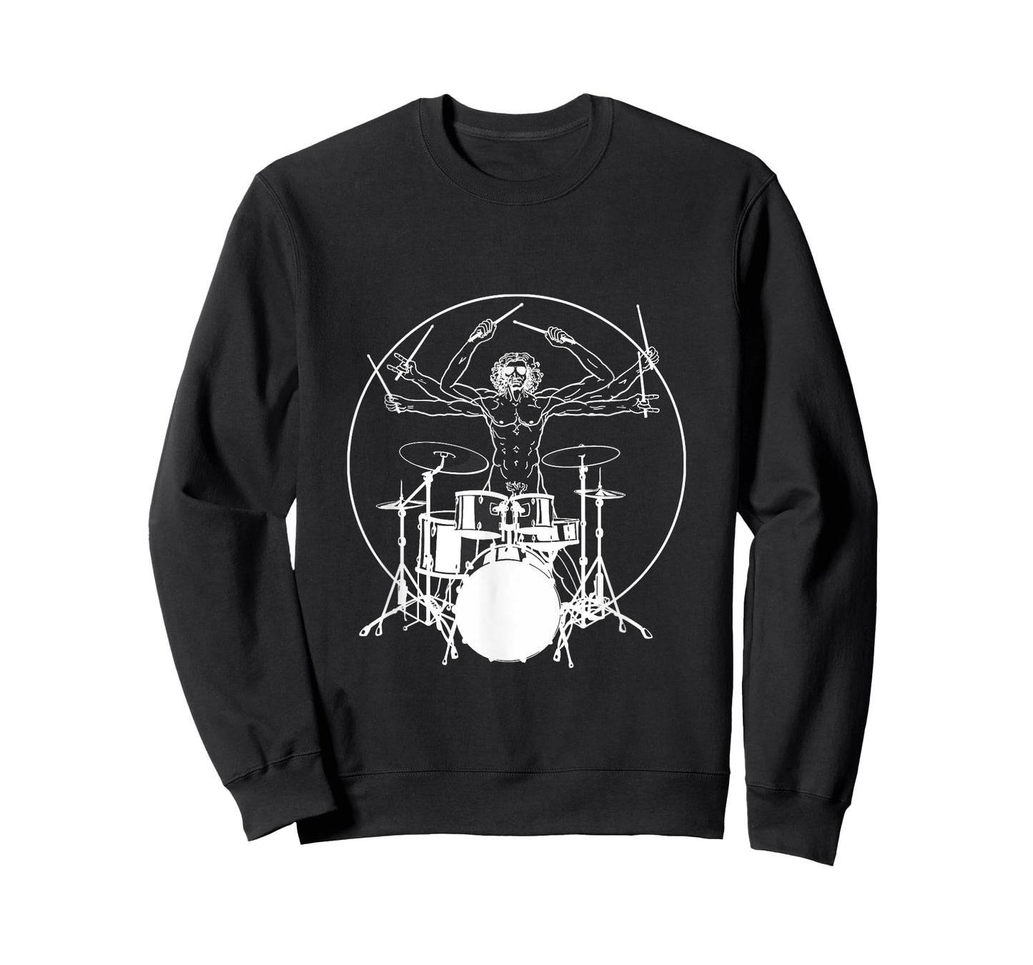 Vitruvian Man Drum Da Vinci Drummer T-Shirt