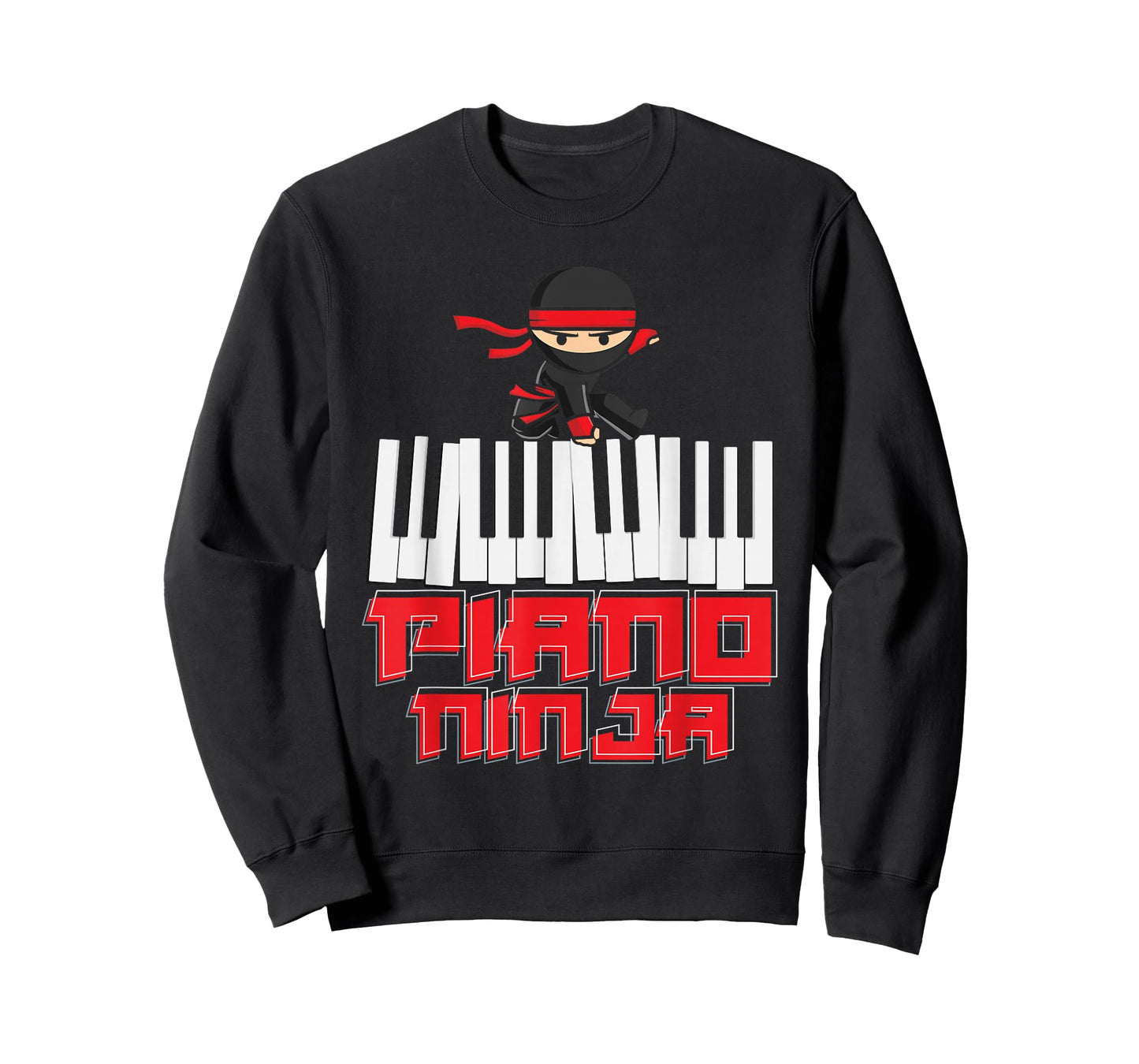 Piano Ninja Pianist Keyboard Player Musician Funny Piano T-Shirt