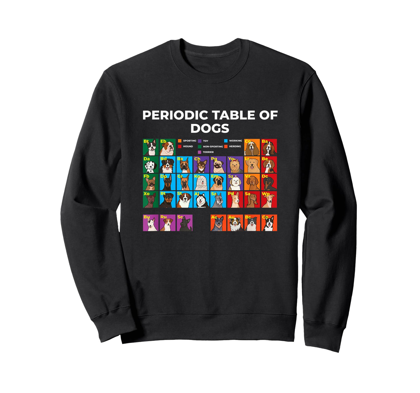 Periodic Table of Dogs, Dog Lover, Funny Science Men Women Kids T-Shirt