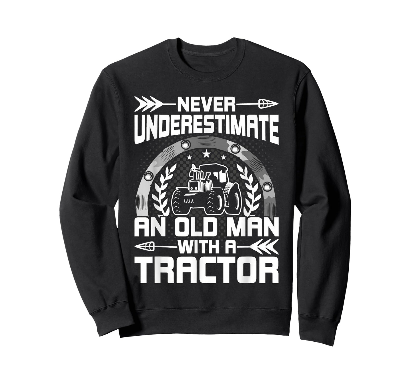 Never Underestimate An Old Man With A Tractor Farmer T-Shirt