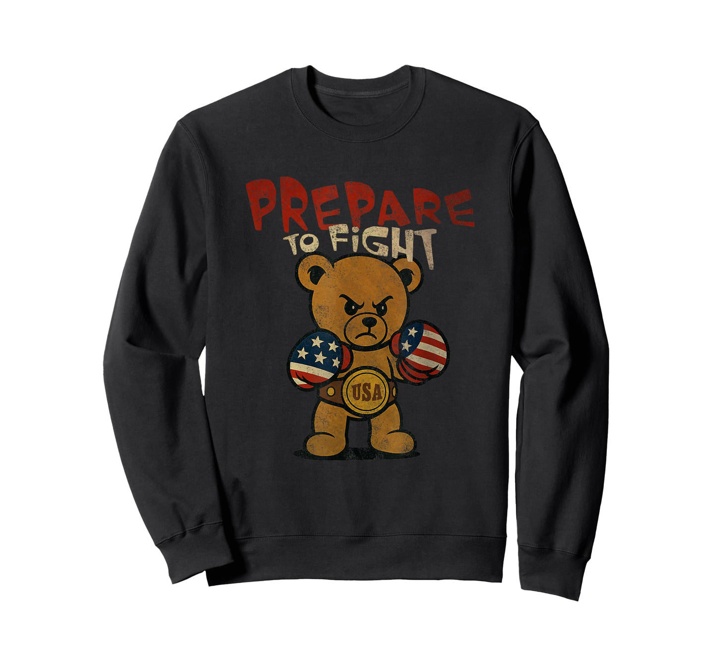 Battle Patriot Bear Boxing American Flag Shine Confidence T-Shirt