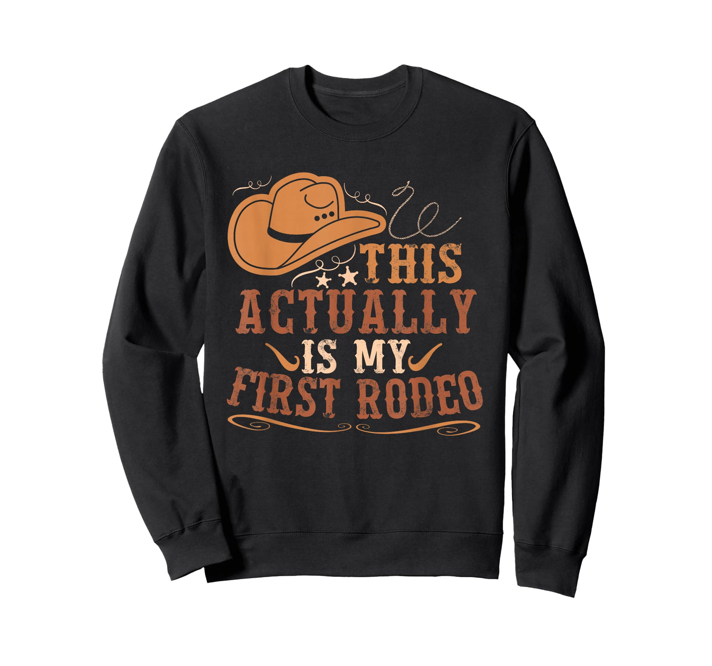 This Actually Is My First Rodeo Cowgirl Bronco Bucking T-Shirt