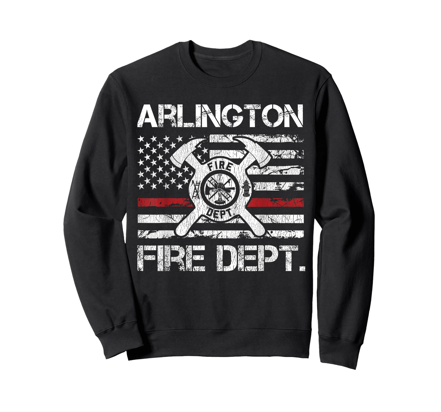 Arlington Texas Fire Department Thin Red Line Logo T-Shirt
