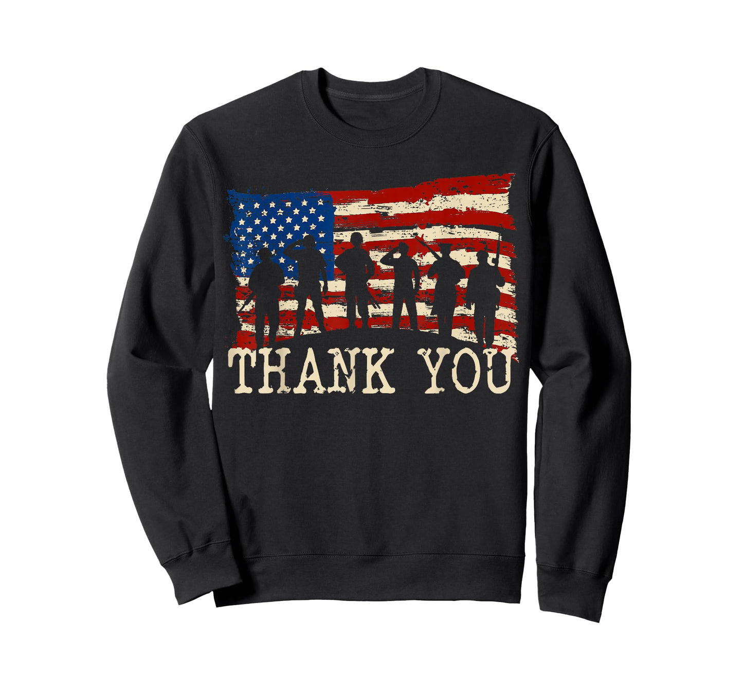 American Flag Thank you Veterans Proud Veteran T-Shirt