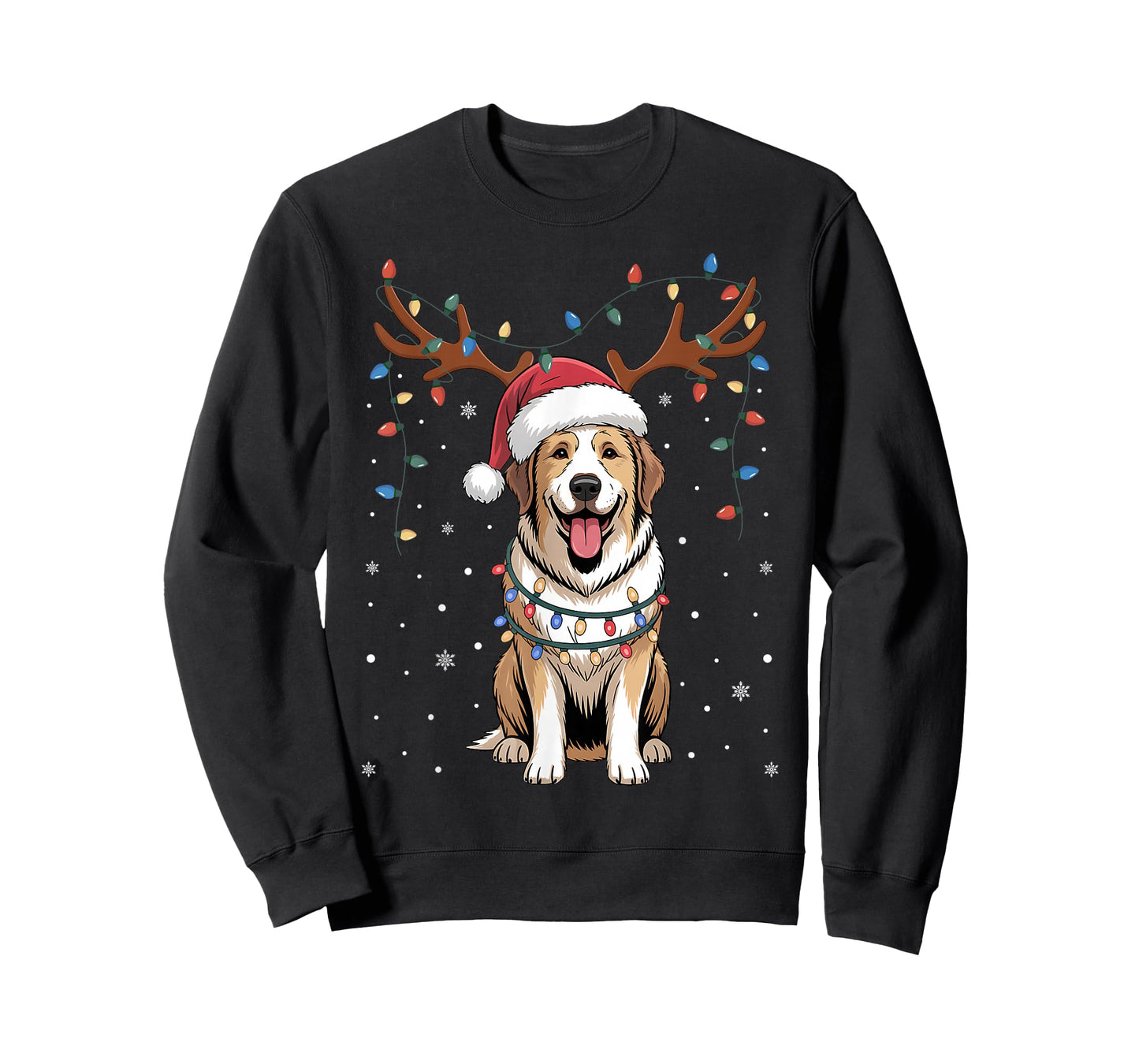Christmas Great Pyrenees Dog Santa Reindeer Xmas Pet Dogs T-Shirt