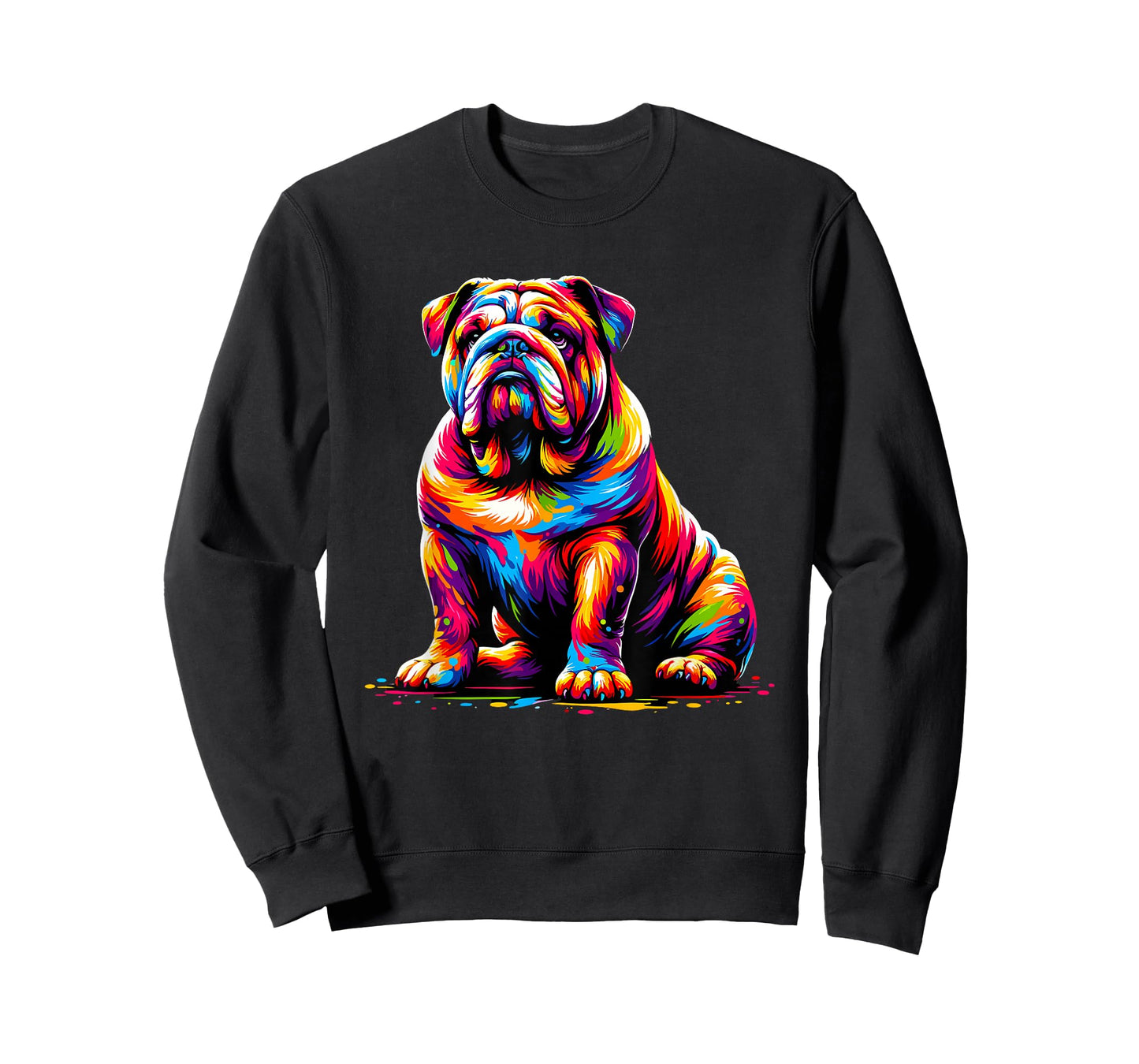 Funny Dog Colorful English Bulldog T-Shirt