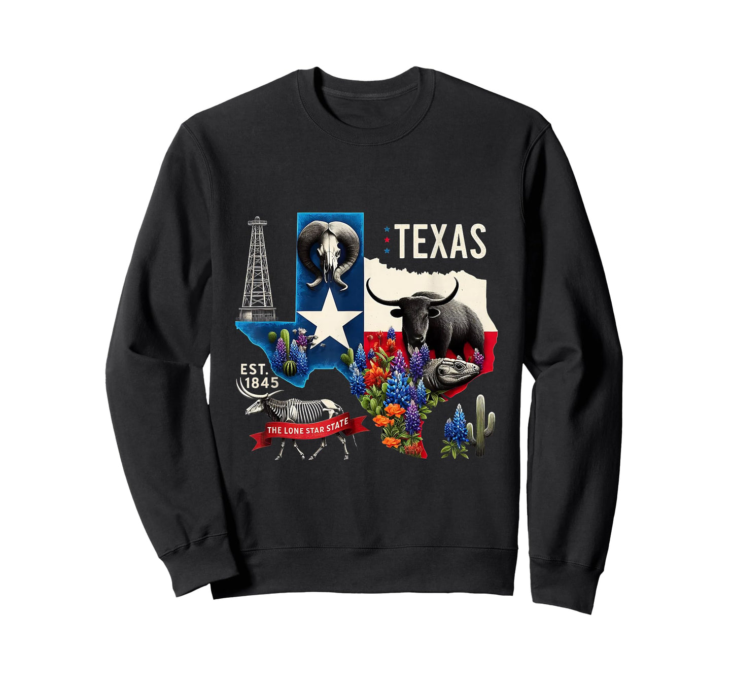 Retro Vibes Texas USA Bull American T-Shirt
