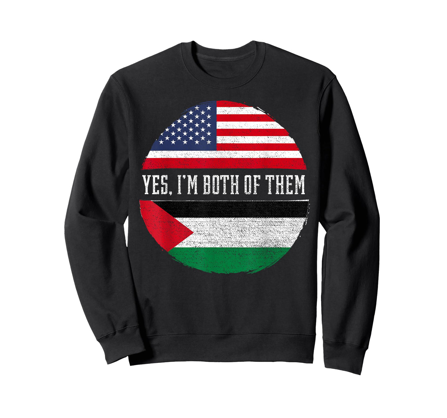 Half American Half Palestinian USA Flag Palestine Heritage Women Kids Men T-Shirt