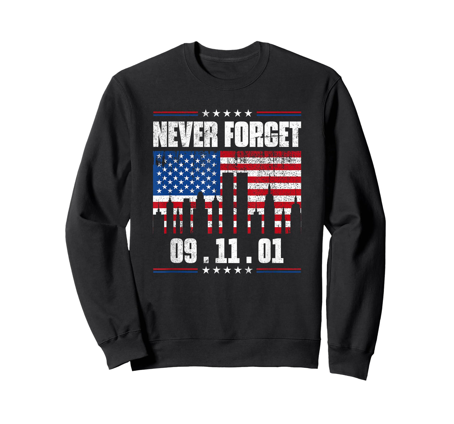 Never Forget September 11 2001 Memorial Day American Flag T-Shirt