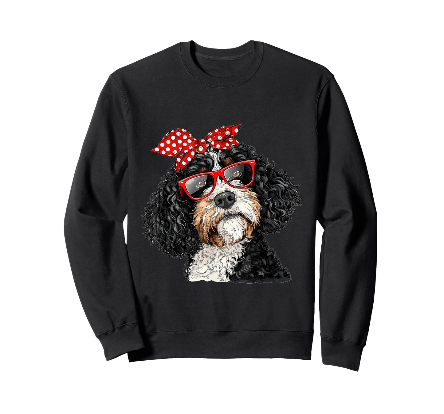 Bernedoodle Dog Mom Bandana Mothers Day Graphic T-Shirt