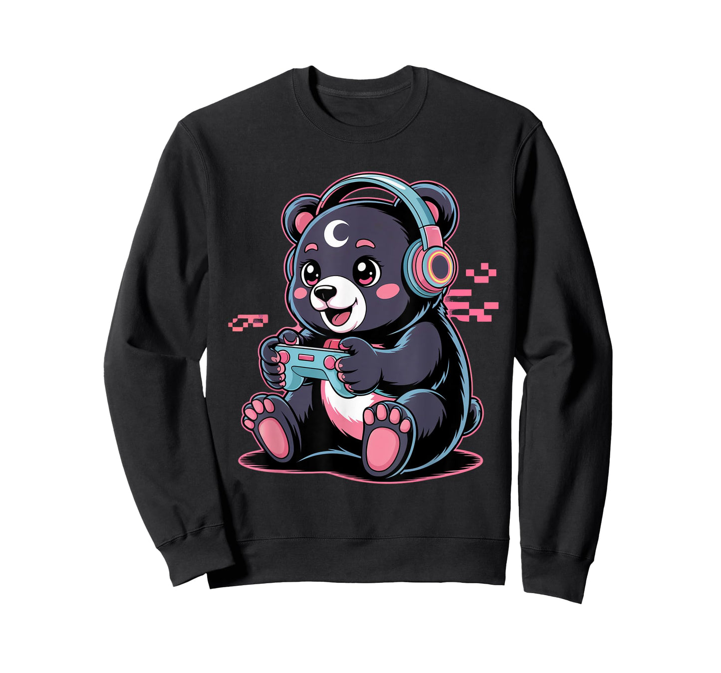 Gamer Bear Video Game Kawaii Goth Girl Clothes Pink Goth T-Shirt