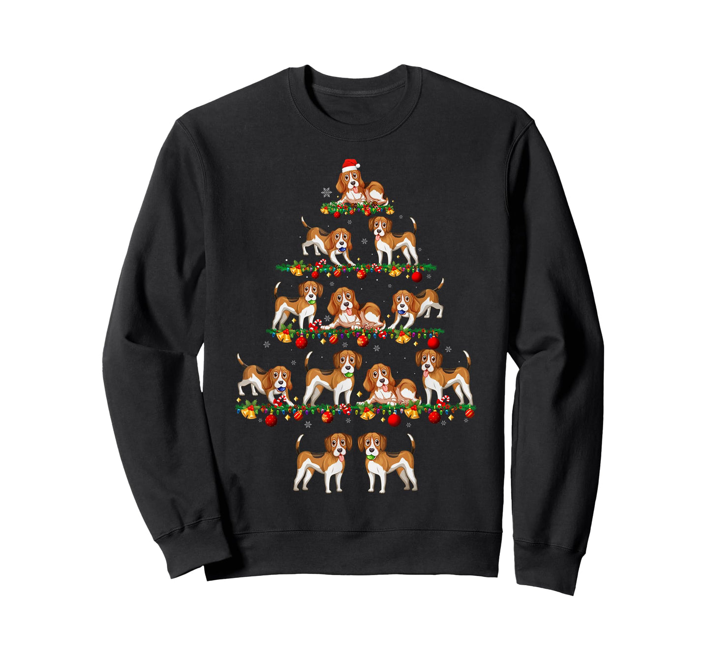 Family Pajama Sets Christmas Matching Beagle Dog Xmas Tree T-Shirt for Men Women Kids