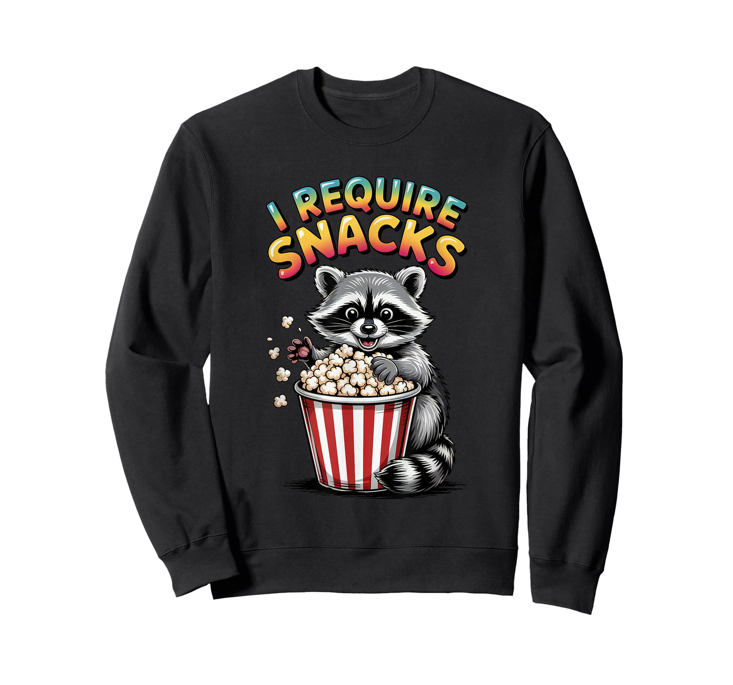 I Require Snacks Raccoon Shirt Funny Christmas Men Women T-Shirt