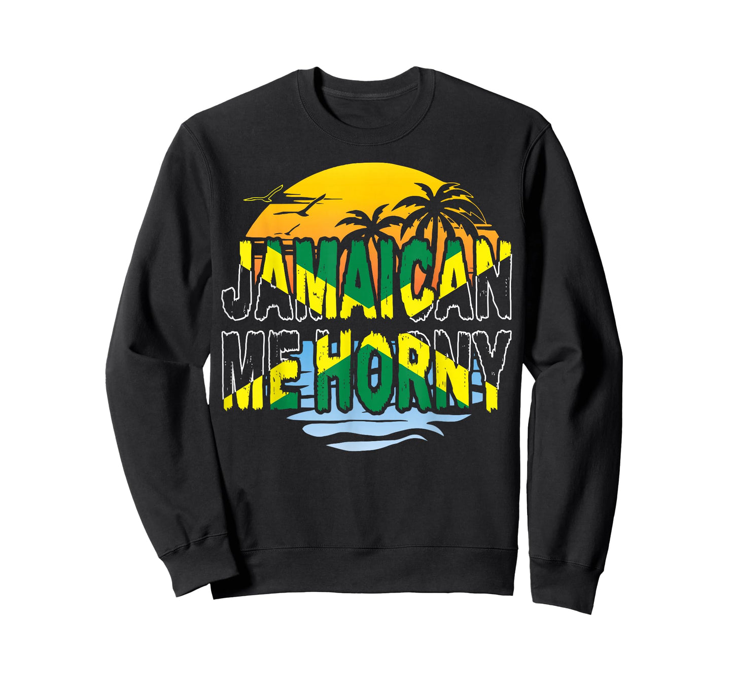 Funny Jamaican Me Horny T-Shirt Jamaica Fans Tee T-Shirt