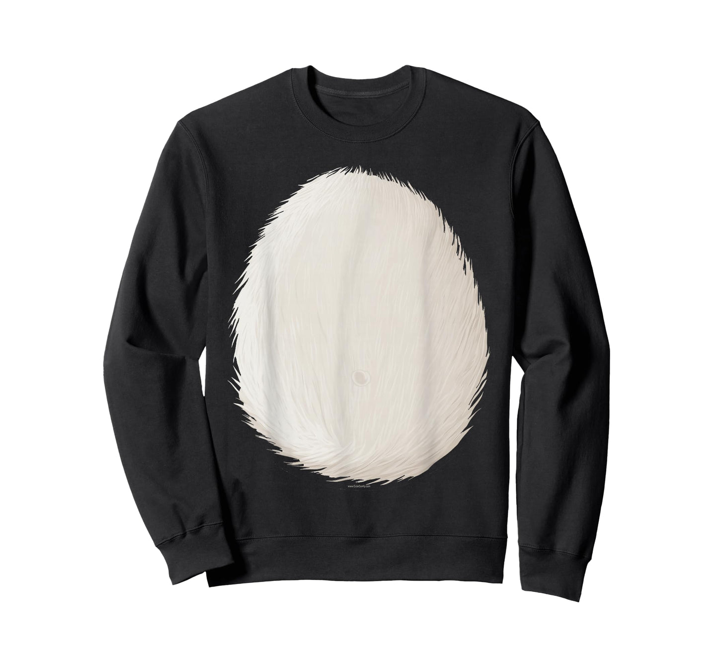 White Fur Belly DIY Halloween Costume Furry Tummy Cosplay T-Shirt