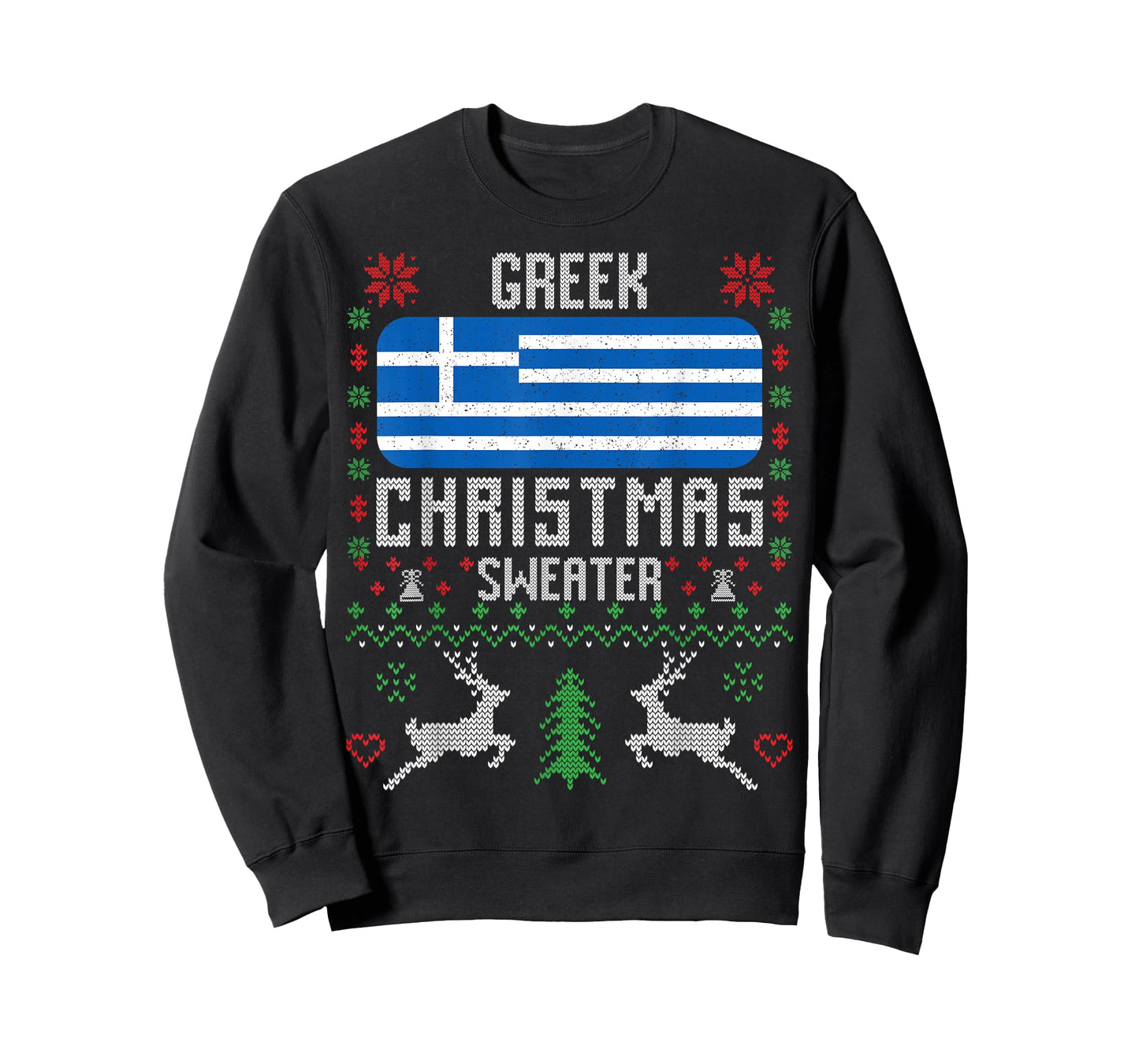 Greece Flag Greek Christmas Sweater T-Shirt