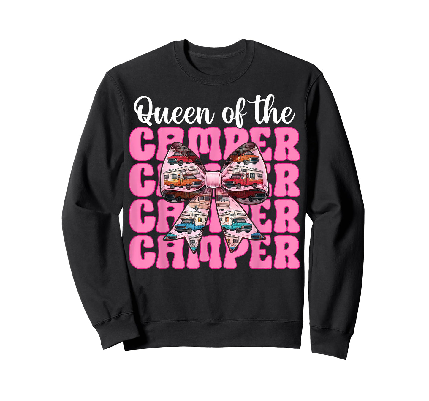 Queen of The Camper RV Camping Camper Motorhome Girl Mom T-Shirt