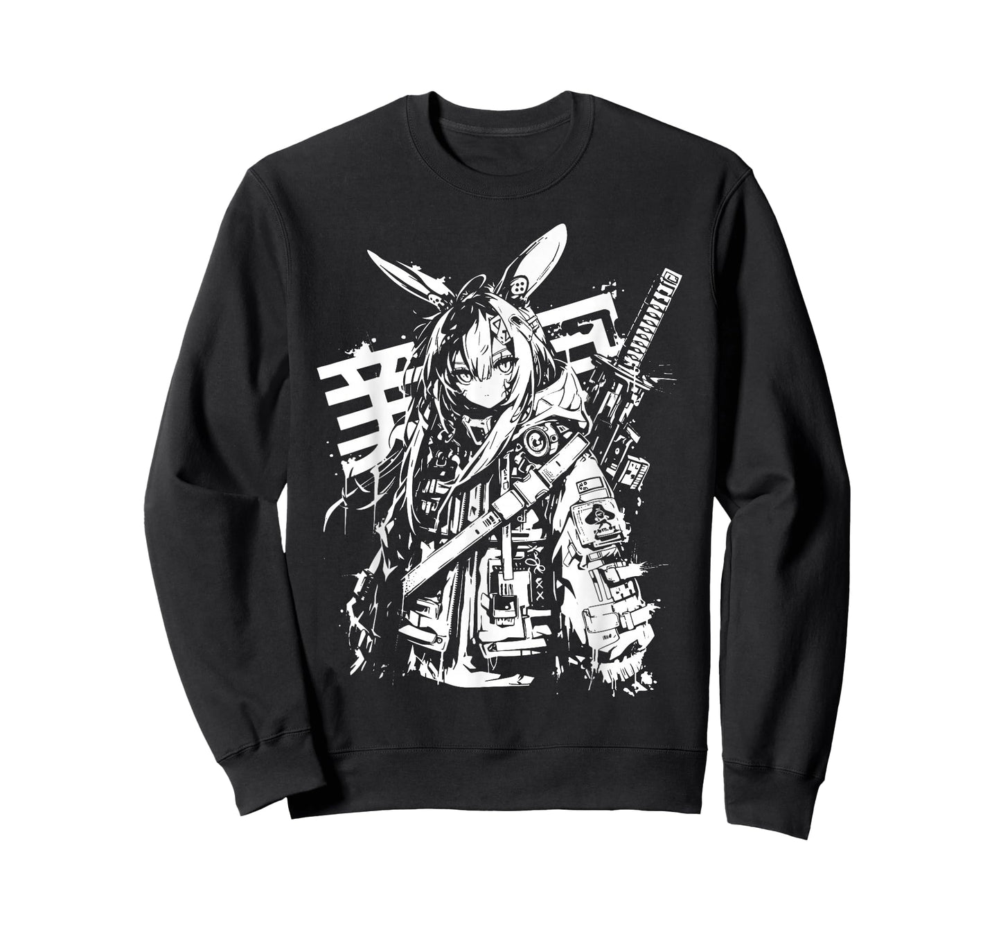 Anime Manga Cyberpunk Aesthetic Techwear Harajuku Bunny T-Shirt