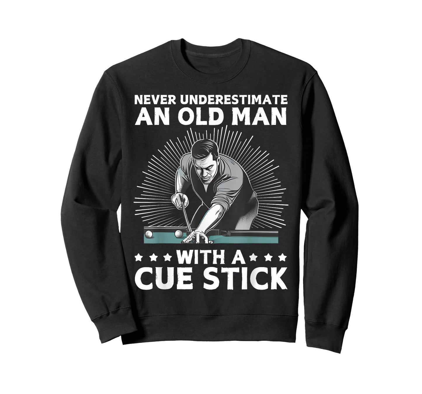 Best Pool Art For Men Grandpa Billiard Player Pool Lover T-Shirt