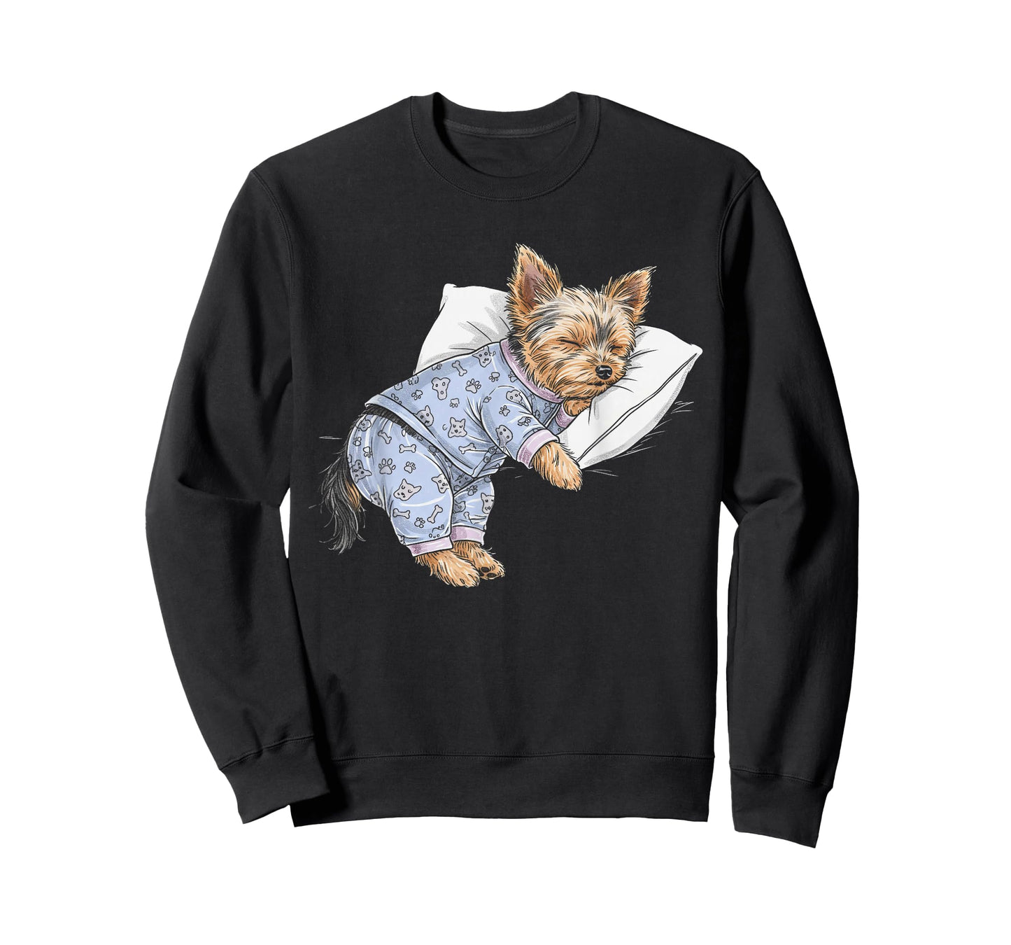 Funny Sleepy Yorkshire Terrier Pajama Men Women Kids Yorkie T-Shirt