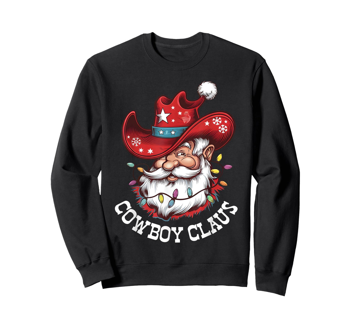 Cowboy Claus Cowboy Santa Hat Xmas Christmas Western Style T-Shirt