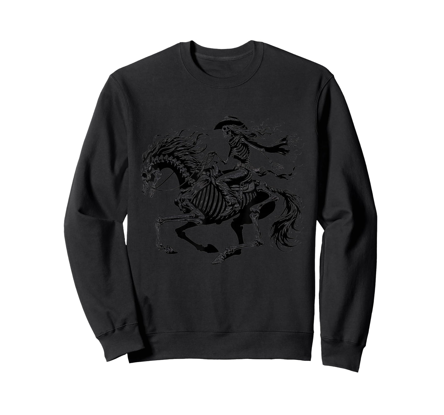 Rustic Skeleton Cowgirl Horse Rider Western Gothic Grunge T-Shirt