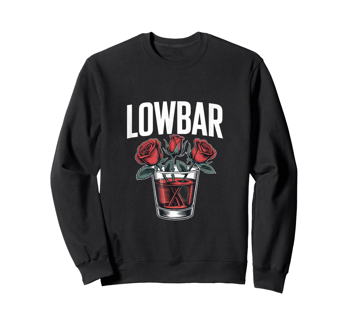 LOWBAR for Whiskey Lovers with Roses | Chill Vibes T-Shirt