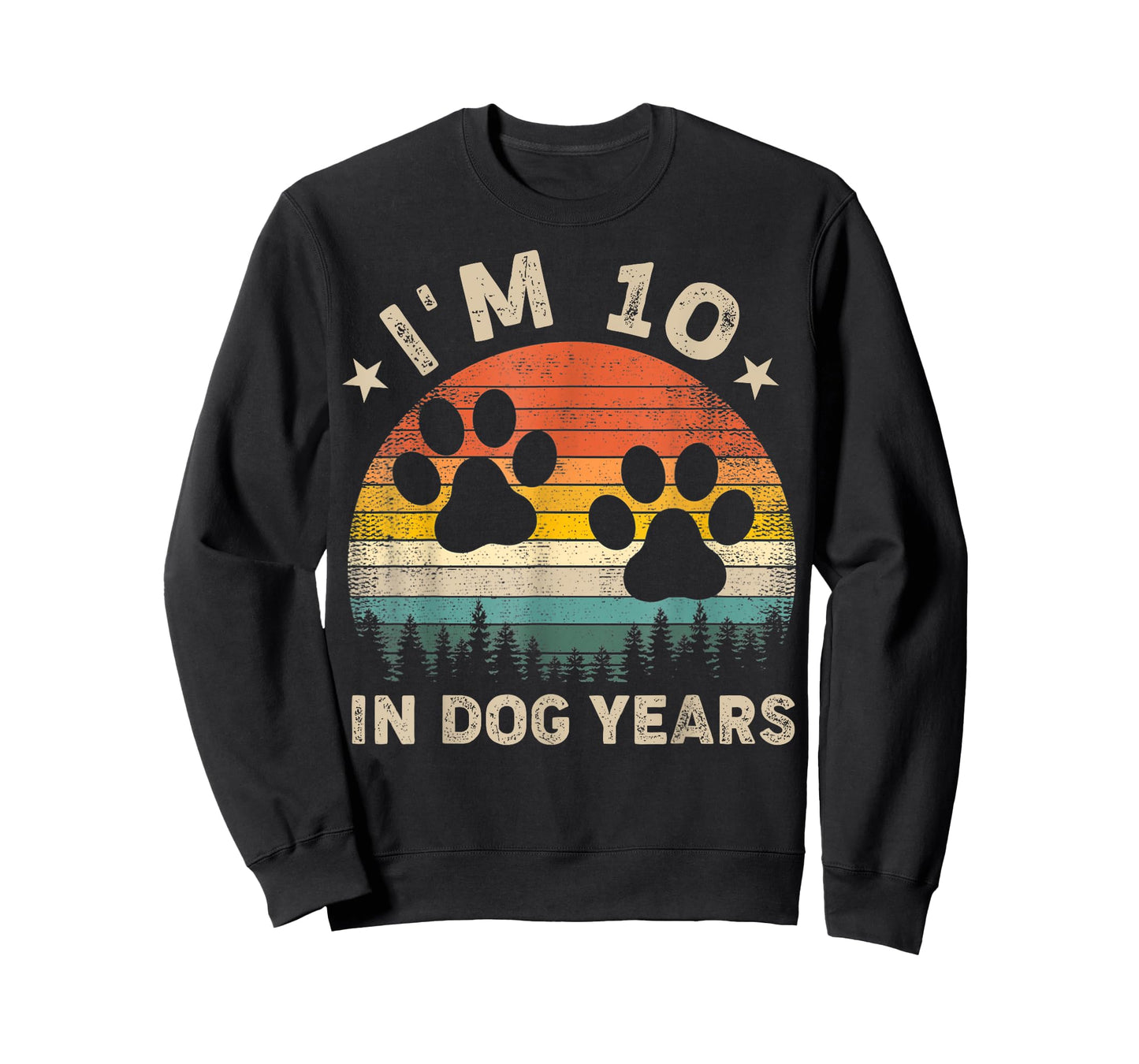 Funny 70th Birthday I'm 10 in Dog Years 70 Years Old Men T-Shirt