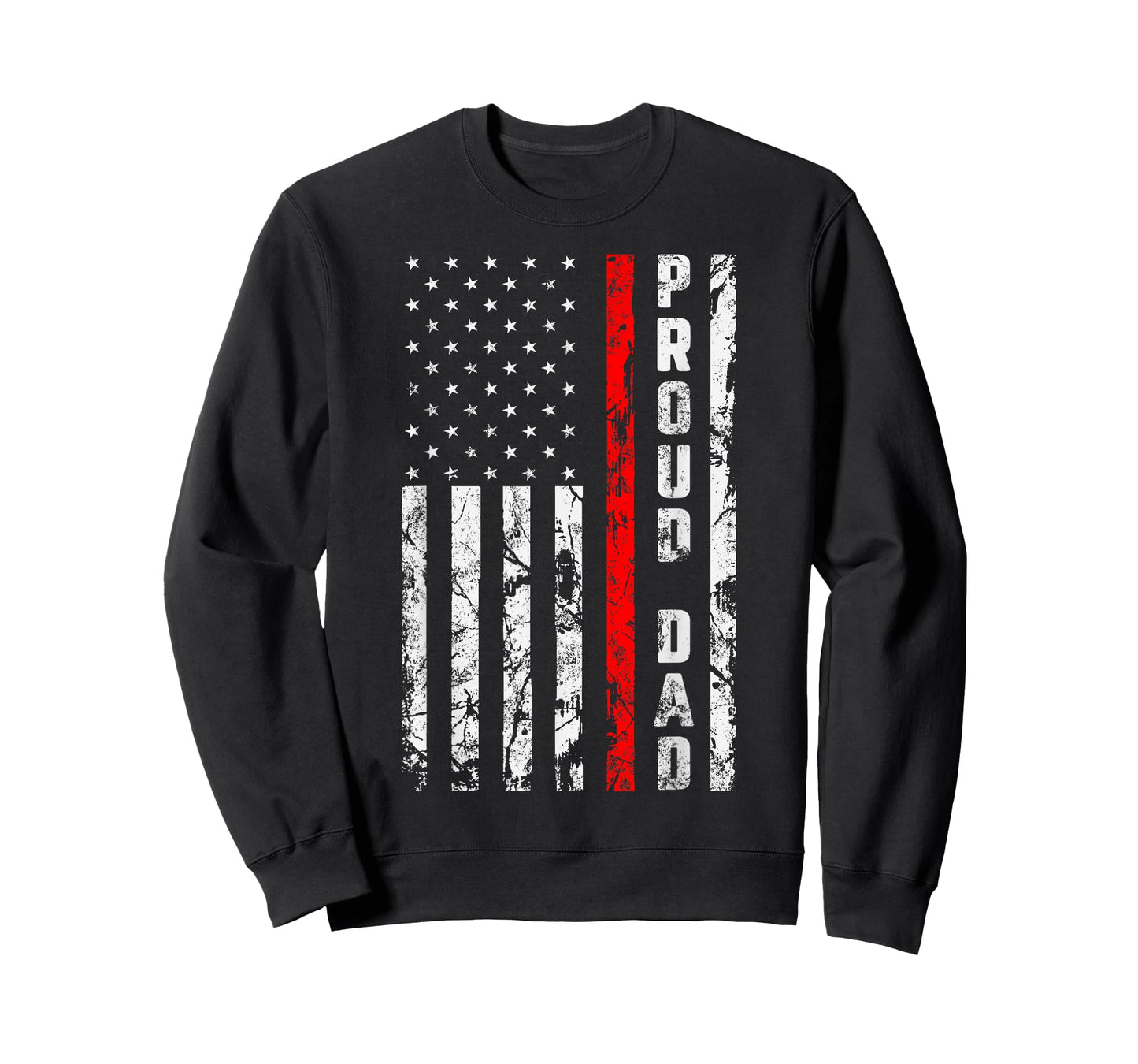 Proud Dad of Firefighter Gift Patriotic Firefighter's Dad T-Shirt