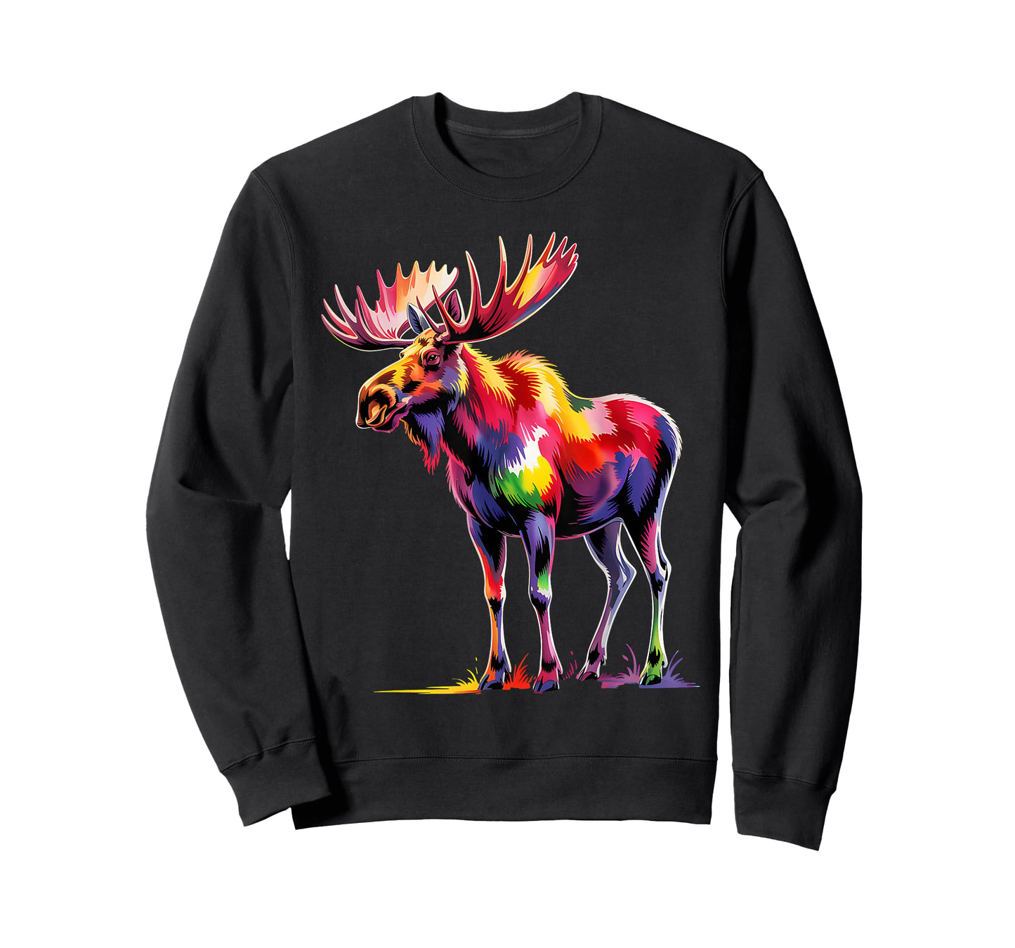 Moose Colorful Pop Art Beautiful Moose Lovers for Men Women T-Shirt