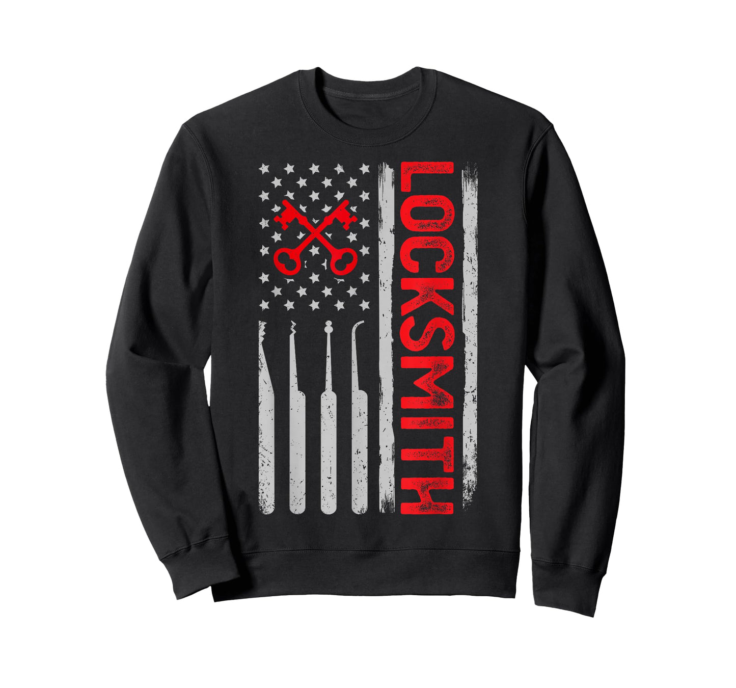 Locksmith USA Flag Patriotic Locksmithing Lock Picker T-Shirt