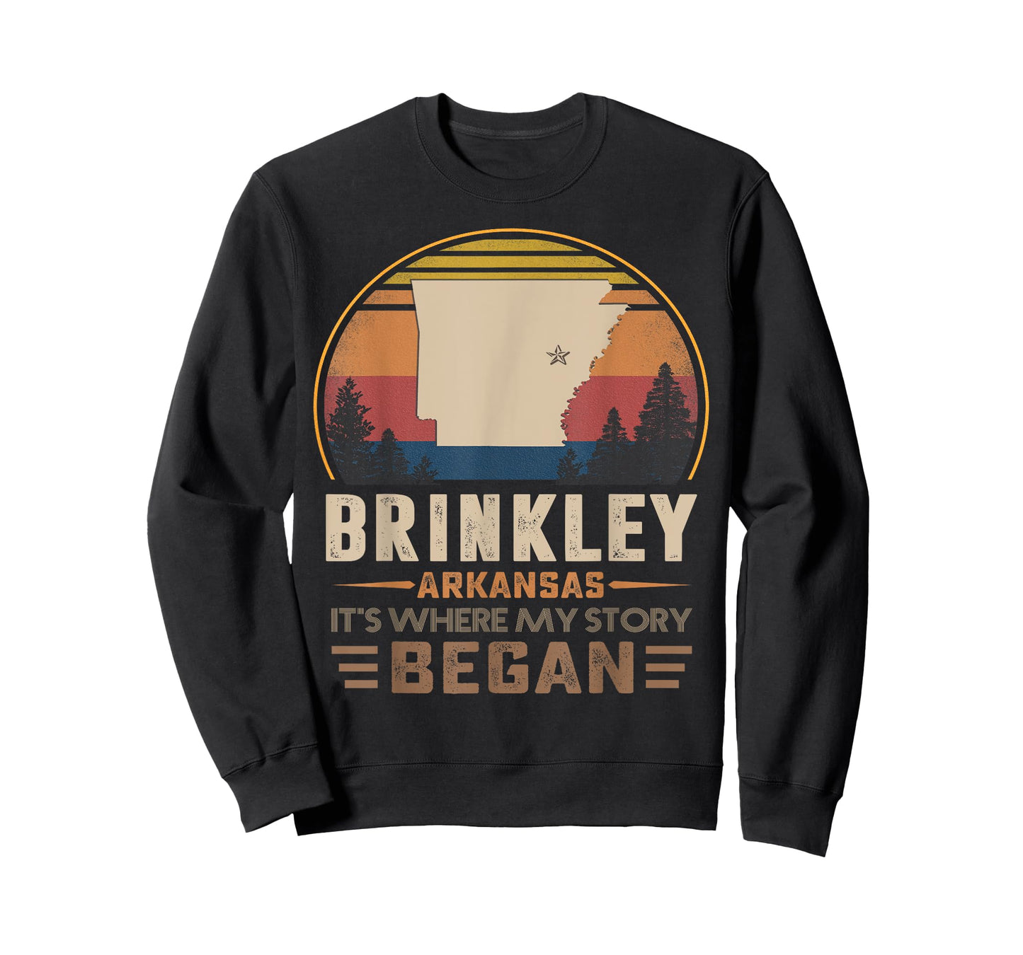 Vintage Brinkley Arkansas Hometown My Story Began T-Shirt