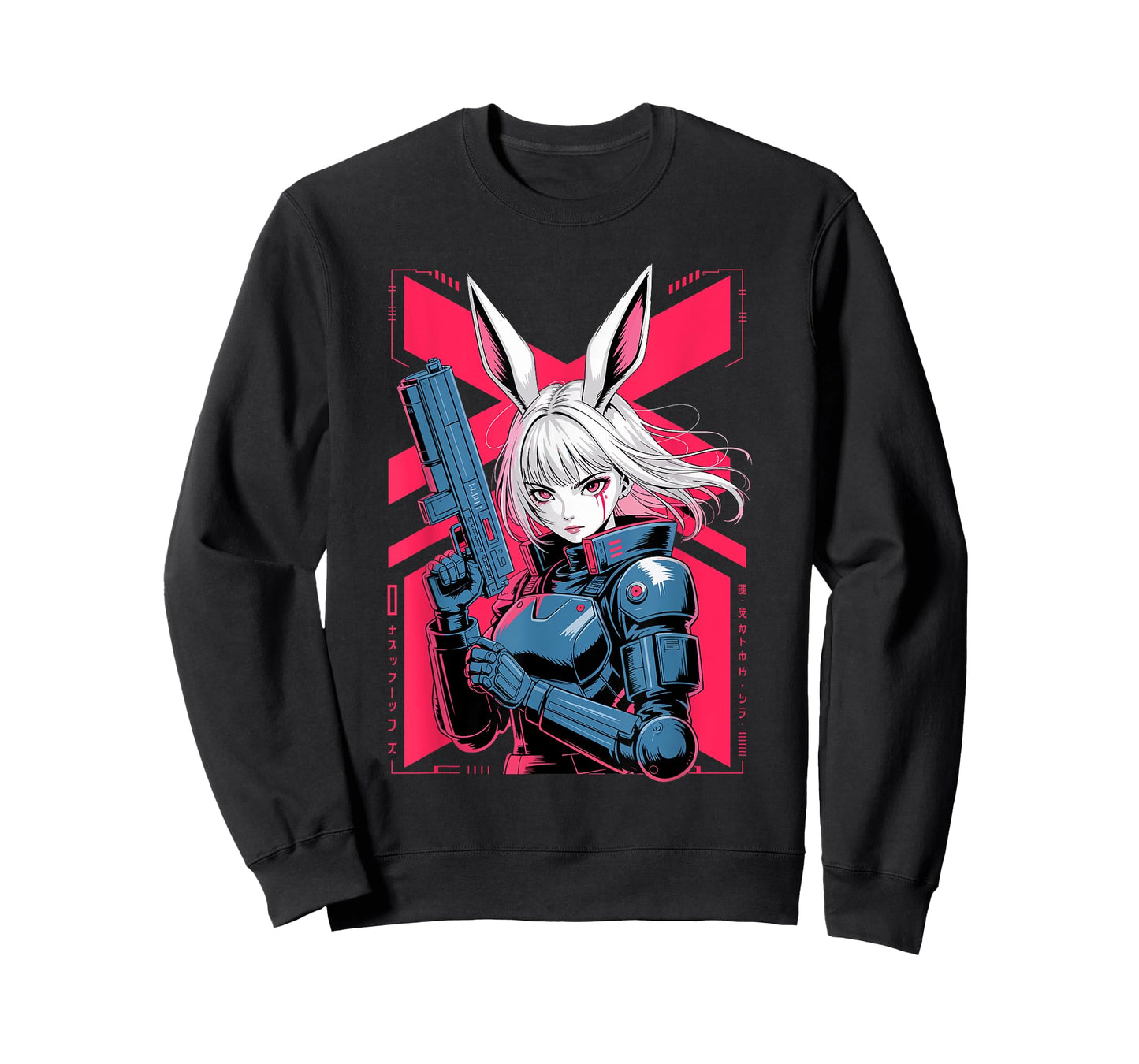 Bunny Girl Techwear Harajuku Anime Manga Cyberpunk Aesthetic T-Shirt