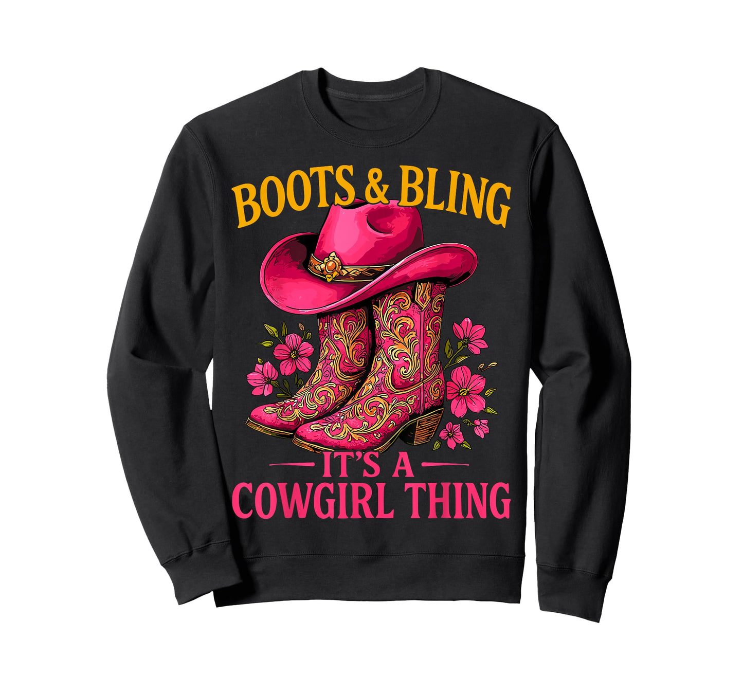 Cowgirl Lover Boots and Bling Its a Cowgirl Thing Country T-Shirt